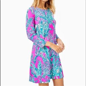 Lilly Pulitzer XS Ophelia Swing Dress Mandevilla Pink Talk Story To Me.